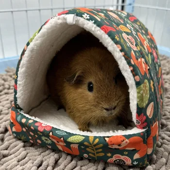 Herbst Winter Warm Print Schlafen Bett Haus Dreieckige Nest für Haustier Vogel Papagei Kaninchen Eichhörnchen