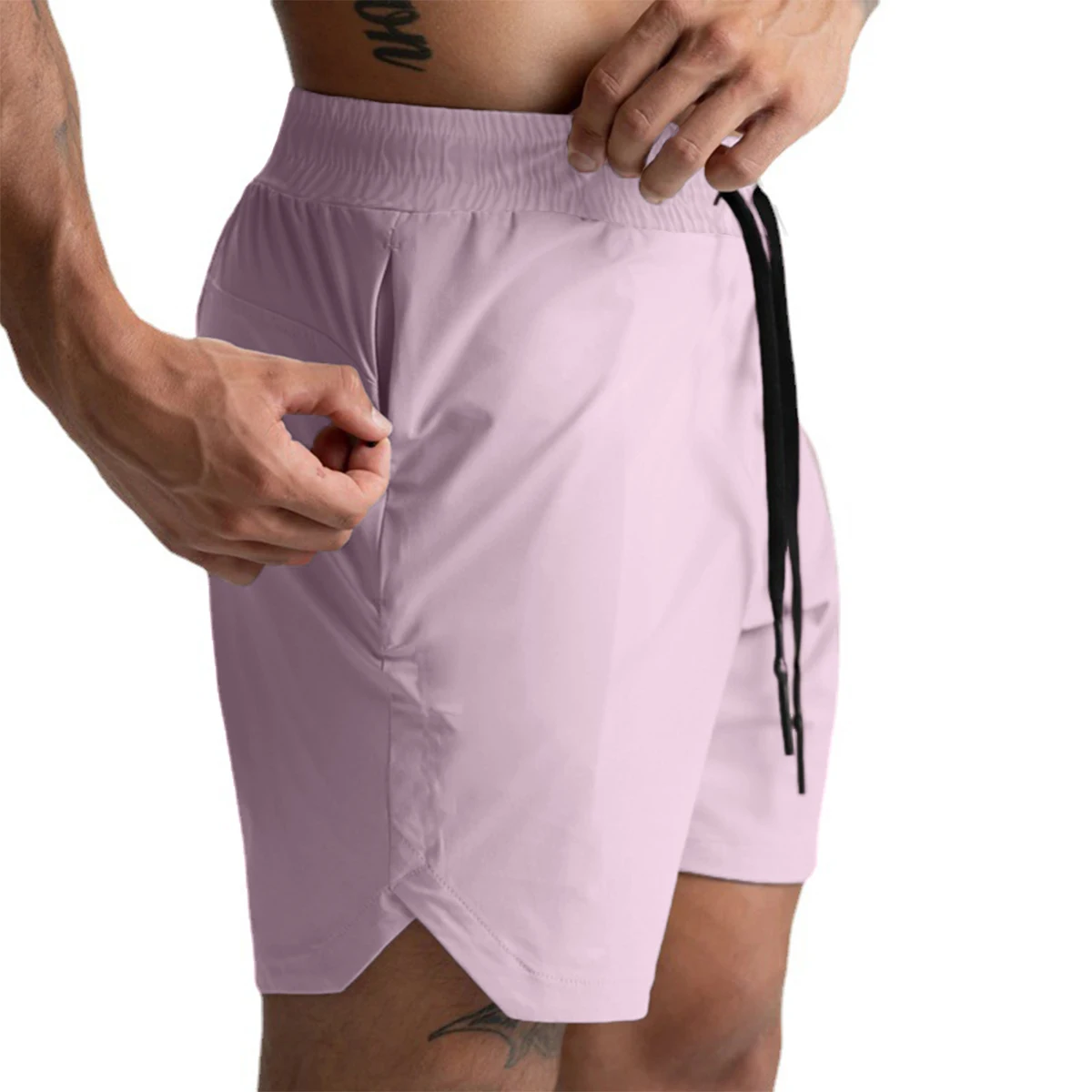 2024 Herren-Laufshorts, einlagig, gewebt, schnell trocknend – Bild 2