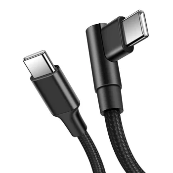 0,25 m/0,5 m/1 m/2 m/3 m 90 Grad Ellenbogen Nylon geflochtenes Schnellladegerät Ellenbogen USB C auf Typ C