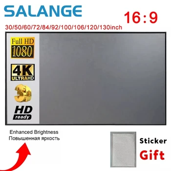 Salange Projektor-Leinwand, 60 100 120 Zoll reflektierende Stoff-Tuch-Projektionsleinwand für YG300 Projektor